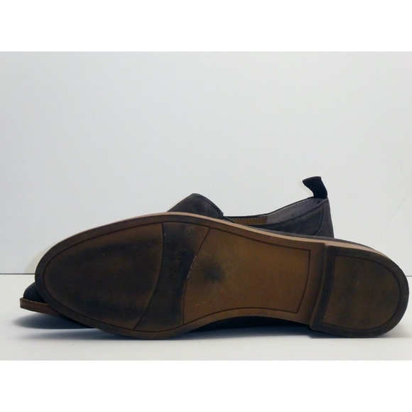 Franco Sarto Grey Leather Suede Loafer Flats - Picture 7 of 7